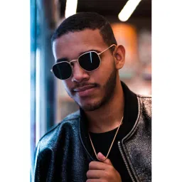 HASHTAG EYEWEAR Green UV Protection Hexagonal Full Rim Casual Unisex Sunglass - HT2026-C2 (46) image 1