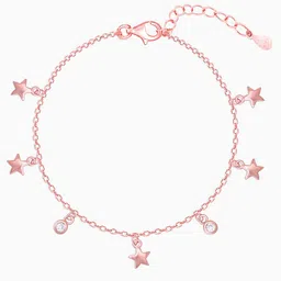 GIVA 925 Sterling Silver Cubic Zirconia Rose Gold-Plated Cubic Zirconia Bracelet image 2