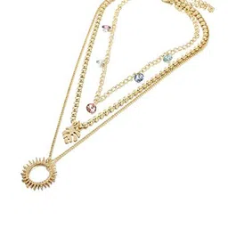 DESTINY JEWELS Gold-Plated Tocona Multilayar Sun Chokernd Necklace image 5