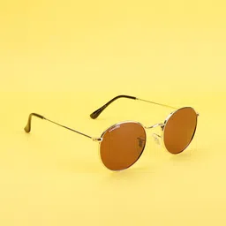 HASHTAG EYEWEAR Unisex Aviator Sunglasses with Polarised Lens HT2025-C3-Golden image 1