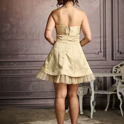 Lea Clothing Co. Women Colette Light Gold Crop Lace Shrug image 4