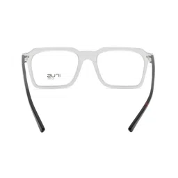 IRUS Men Full Rim Square Shiny Crystal White Acetate Eyeglass Frame (51) image 4