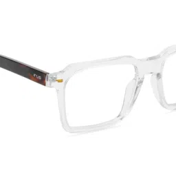 IRUS Men Full Rim Square Shiny Crystal White Acetate Eyeglass Frame (51) image 5