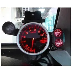 auto mt RPM Tachometer Defi Style Meter Racer Gauge with 7 Colour LED Light Digital Speedometer image 4