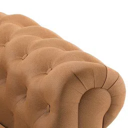 urban ladder create Winchester 2 Seater Half Leather Sofa in Mustard Colour image 3