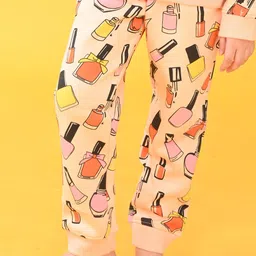 Anthrilo Girls Nail Polish Printed Relaxed-Fit Joggers-picture-17