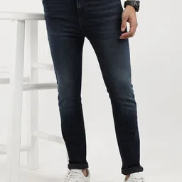 Tommy Hilfiger Men Skinny Fit Mid-Rise Light Fade Crinkle Jeans image 1