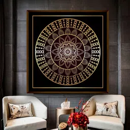 The Art House Black & Gold-Toned The Mandala Art Painting-picture-38