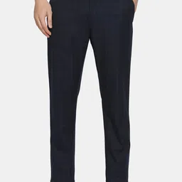 Blackberrys Men Checked Slim Fit Pure Cotton Trousers-image-35