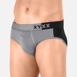 XYXX Pack of 2 Colourblocked Ultra Soft Briefs XYBRF2PCKN163 image 3