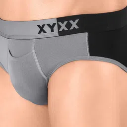 XYXX Pack of 2 Colourblocked Ultra Soft Briefs XYBRF2PCKN163 image 5