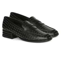 Saint G Womens Black Leather Loafers-image-74