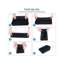 House of Quirk Black Clothes Storage Cubes Packing Organizers (Set of 7) image 3