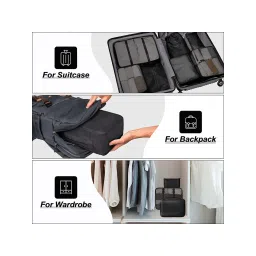House of Quirk Black Clothes Storage Cubes Packing Organizers (Set of 7) image 5