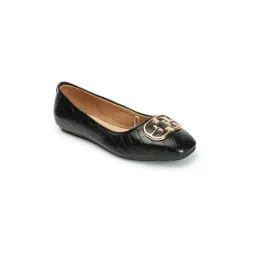 ELLE Womens Black Color Solid Comfortable Party Wear Flats image 5