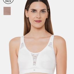 Soie Non Padded Non-Wired Full Coverage Stretch Cotton Minimizer Bra-Pack of 2-picture-4