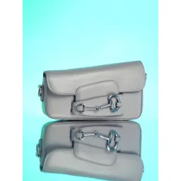Haute Sauce Grey The Asymmetric Link Sling Bag with Detachable Strap image 2