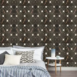 Jaamso Royals Black 3D Brick Stone Printed Self-adhesive Peel & Stick Wallpaper-picture-14