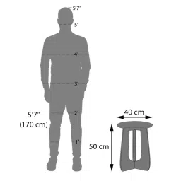 urban ladder Aero Solid Wood Side Table In Danish Walnut Finish image 6