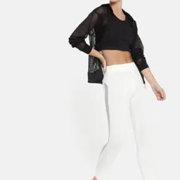 talitha fashion Stylish Black Sheer Mesh Jacket for Women – Trendy, Lightweight, and Breathable Full Sleeve Zip-Up Hoodie – Perfect for Casual, Gym, and Outdoor Wear image 4