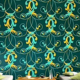 Jaamso Royals Green Self Adhesive & Waterproof Wallpaper-image-42