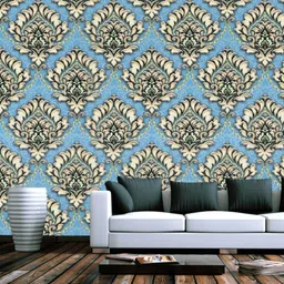 Jaamso Royals Grey Damask Design Vinyl Self Adhesive Wallpaper-image-56
