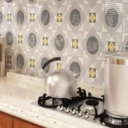 Jaamso Royals Grey Round and Square Design Kitchen Wallpaper-image-18