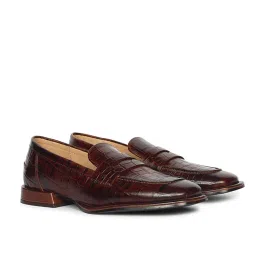 Saint G Womens Chocolate Leather Loafers-image-64