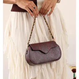 THE GUSTO Blaze Textured Clutch Bag - Wine (S)-picture-24