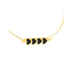 Voylla Valentine's Day Collection Edgy Black Hearts Bracelet image 3