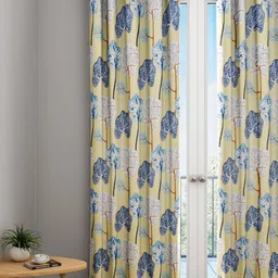 URBAN DREAM Yellow Single Long Door Curtain-image-0
