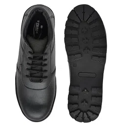 stonix STONIX® HYPO Safety Shoes for Men's | Steel Toe, Sturdy Leather, Lightweight feel | Anti-slip & Water-Resistance | Construction Site's Use,(SIZE-09, BLACK) image 4