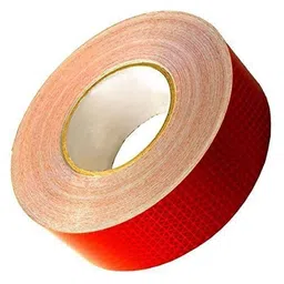 compact store Compact™ High Intensity Reflective Tape (2 Inch x 50 Meter) Waterproof Warning Retro Conspicuity Tape for Night Safety Heavy Duty Quality, Ideal for Road Safety, Red image 2