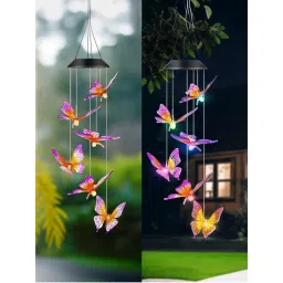 Ekhasa Solar Butterfly Wind Chimes Solar Powered Windchime (No Sound)-image-31