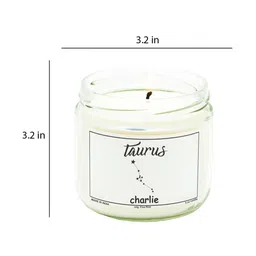 Aromatic Fables Taurus Sun Sign White Charlie Scented Jar Glass Candle image 3