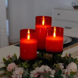 XERGY Red LED Pillar Candles image 1