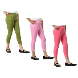 BAESD Girls Pack Of 3 Mid-Rise Skinny Fit Capris-picture-30