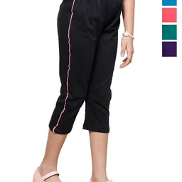 BAESD Girls Pack Of 5 Mid-Rise Pure Cotton Capris-picture-36