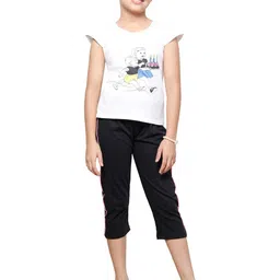 BAESD Girls Soft Pure Cotton Side Piping Capris image 4