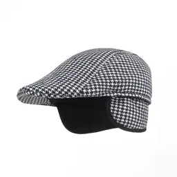 Zacharias Men Self Design Woollen Ascot Cap With Earmuff-picture-16