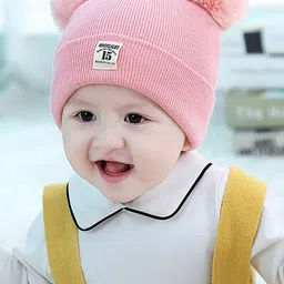 YOUSTYLO Kids Self Design Woollen Beanie image 3