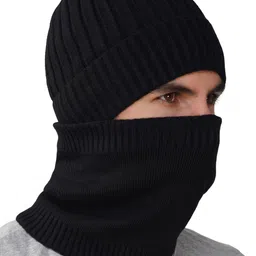 iSWEVEN Unisex Self Design Woollen Balaclava image 3