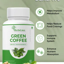Herbal max Green Coffee Extract Weight Management -60 Capsule image 4