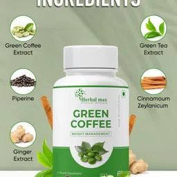 Herbal max Green Coffee Extract Weight Management -60 Capsule image 5