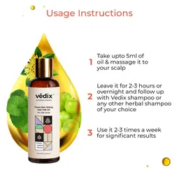 VEDIX Combo of 4 Customized Ayurvedic Hair Fall Oil image 2
