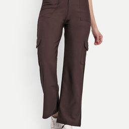 Next One Women Smart Straight Fit High-Rise Corduroy Cargos Trouser-picture-24
