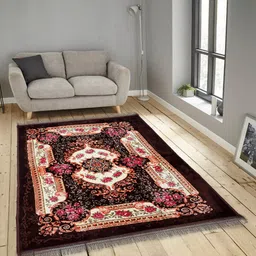 KLOTTHE Brown & Beige Printed Handmade Woolen Carpet-picture-13