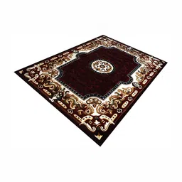 SANA CARPET Brown & White Ethnic Motifs Cotton Carpet-image-64