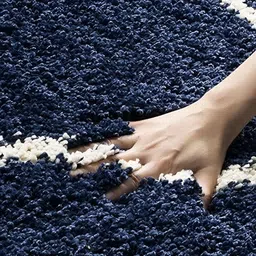 Shopgallery Blue Geometric Anti Skid Carpet image 2