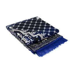 ZESTURE Blue & Black Ethnic Motifs Printed Carpet image 3